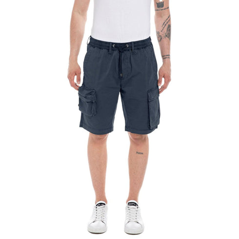 Bermuda Uomo kombact cargo con coulisse Blu Replay- Francavilla Moda